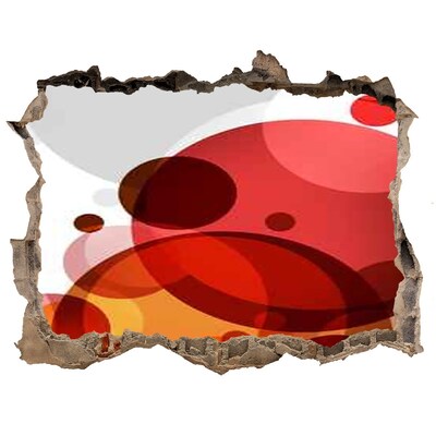 Finto buco nel muro 3D Bolle colorate in un buco nel muro