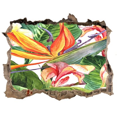 Finto buco nel muro 3D Paradiso tropicale dietro le mura