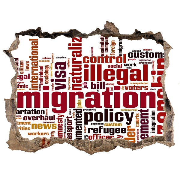 Finto buco nel muro 3D Politica migratoria