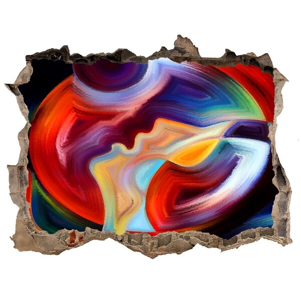 Adesivo buco nel muro Una danza colorata di emozioni