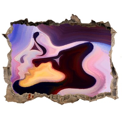 Adesivo buco nel muro Volti sensuali dell'amore