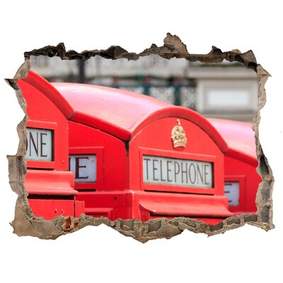 Finto buco nel muro 3D Cabine telefoniche britanniche