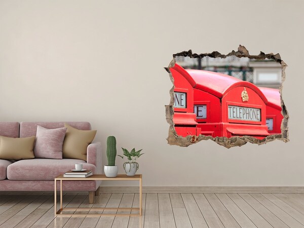 Finto buco nel muro 3D Cabine telefoniche britanniche