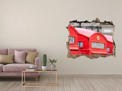 Finto buco nel muro 3D Cabine telefoniche britanniche