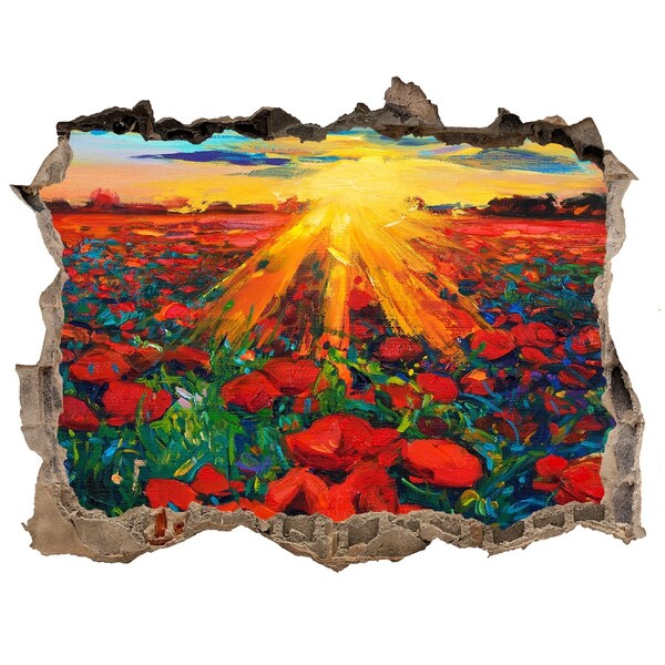 Sticker buco nel muro Prato fiorito al sole