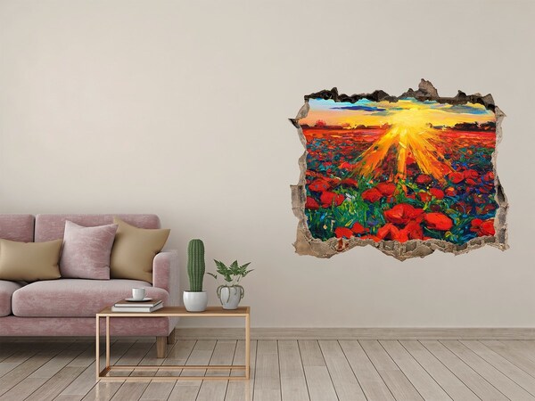 Sticker buco nel muro Prato fiorito al sole