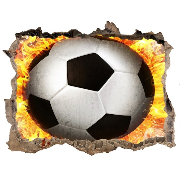 Sticker buco nel muro Calcio in fiamme