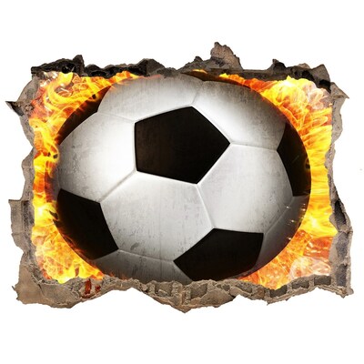 Sticker buco nel muro Calcio in fiamme