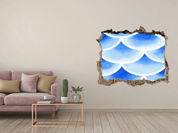 Sticker buco nel muro Onde d'acqua in una fessura nel muro