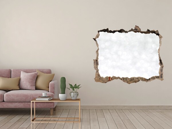 Adesivo buco nel muro Muro spezzato con effetto bokeh