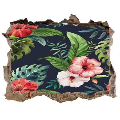 Finto buco nel muro 3D Giardino tropicale nascosto nel muro