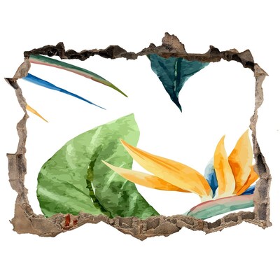 Adesivo buco nel muro Paradiso tropicale dietro le mura