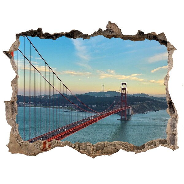 Finto buco nel muro 3D Ponte Golden Gate a San Francisco