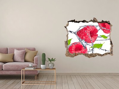 Finto buco nel muro 3D Cascata di lamponi