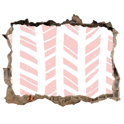 Sticker buco nel muro Segni rosa sul cemento