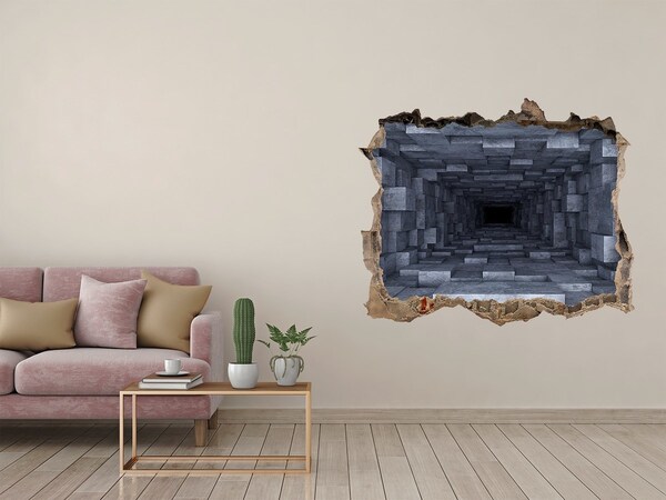 Finto buco nel muro 3D Galleria profonda in cemento