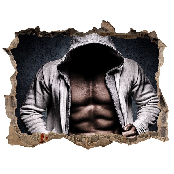 Adesivo buco nel muro Allenamento intenso in stile urbano