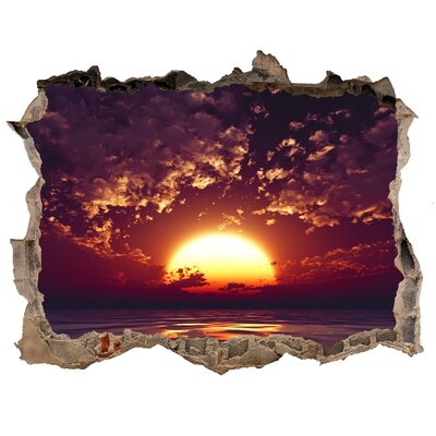 Sticker buco nel muro Tramonto sul mare