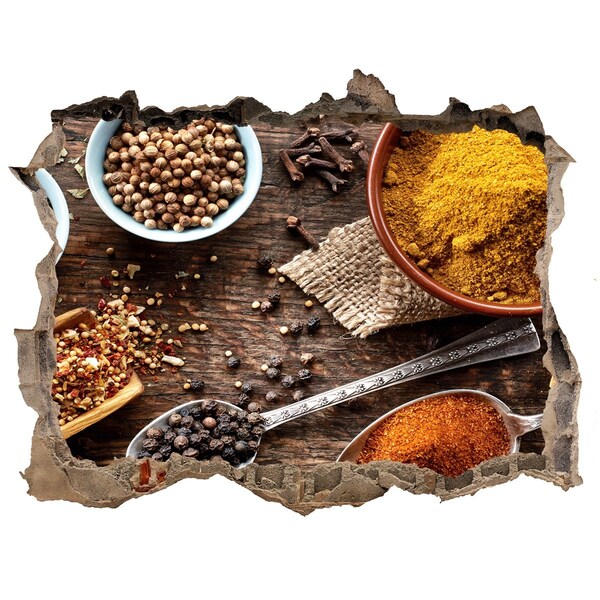 Finto buco nel muro 3D Spezie da cucina