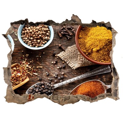 Finto buco nel muro 3D Spezie da cucina