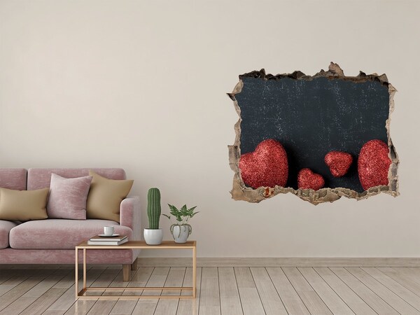 Finto buco nel muro 3D Un cuore in rovina