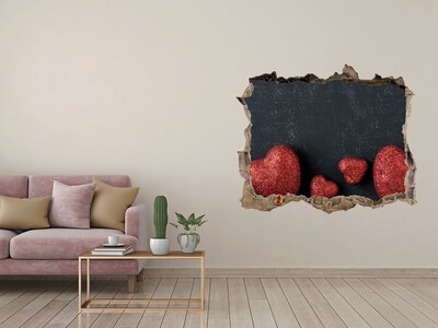 Finto buco nel muro 3D Un cuore in rovina