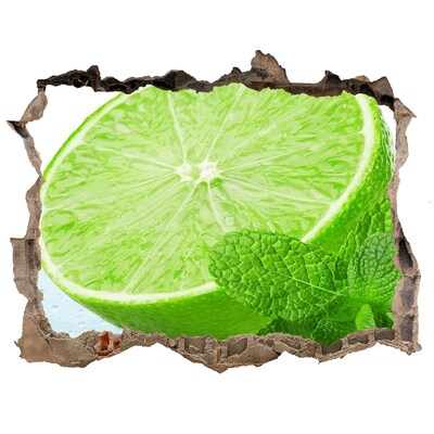 Adesivo buco nel muro Lime fresco con menta