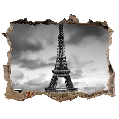 Adesivo buco nel muro La Torre Eiffel a Parigi