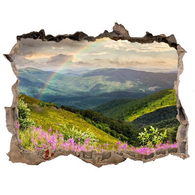 Sticker buco nel muro Paesaggio montano arcobaleno