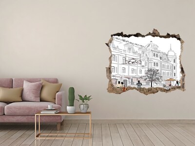 Finto buco nel muro 3D Caffè in stile europeo
