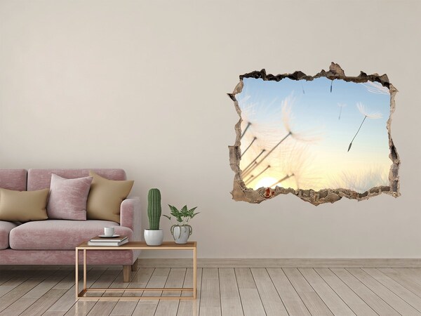 Sticker buco nel muro Paesaggio fiorito all'alba