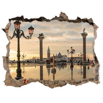 Adesivo buco nel muro Venezia all'alba