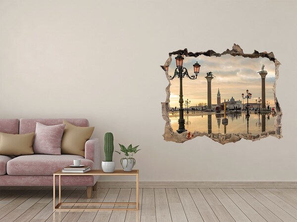 Adesivo buco nel muro Venezia all'alba