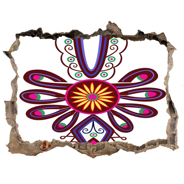 Finto buco nel muro 3D Fantasia etnica colorata