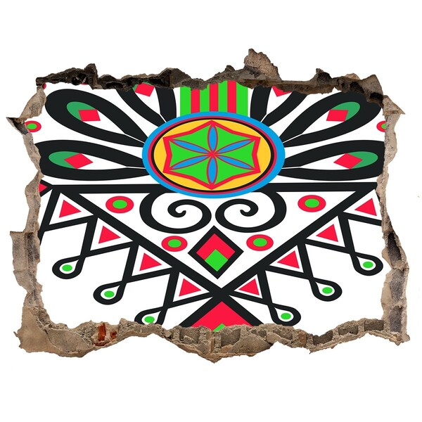 Sticker buco nel muro Motivo popolare colorato