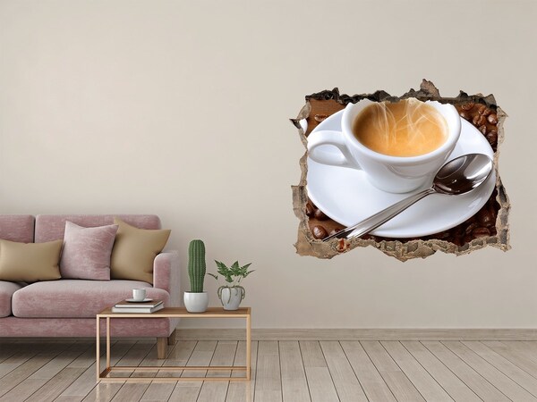 Finto buco nel muro 3D Caffè in stile industriale