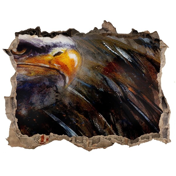 Sticker buco nel muro Aquila in un muro in rovina