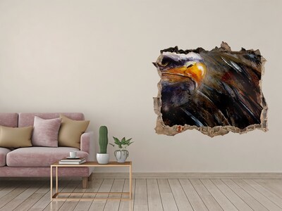 Sticker buco nel muro Aquila in un muro in rovina