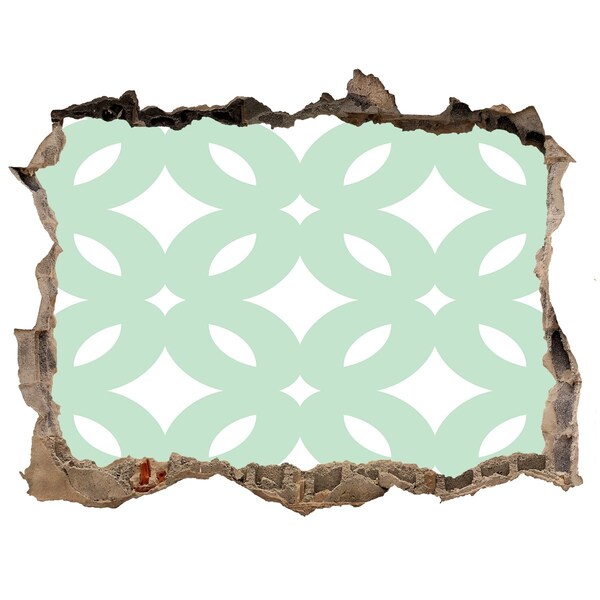 Sticker buco nel muro Mosaico verde sulla parete