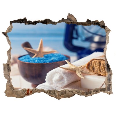 Sticker buco nel muro Rilassatevi nella spa sul mare.