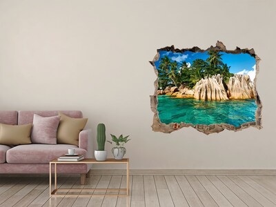 Sticker buco nel muro Un'oasi tropicale tra le rocce