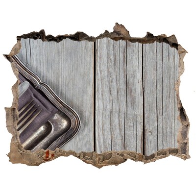 Sticker buco nel muro Un'incantevole sala da pranzo in stile rustico.