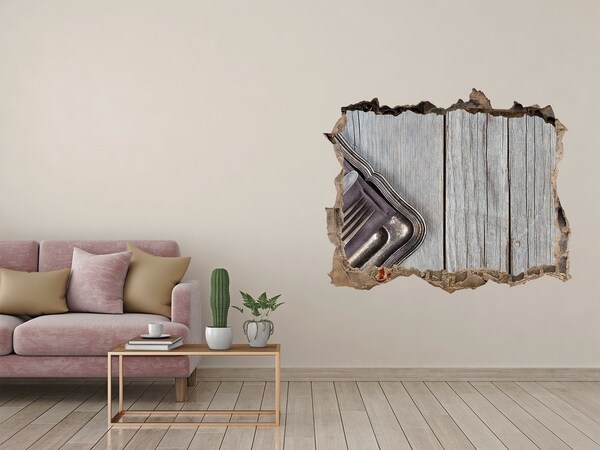 Sticker buco nel muro Un'incantevole sala da pranzo in stile rustico.