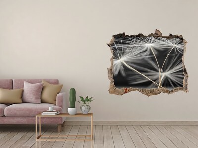 Adesivo buco nel muro Fiori di tarassaco nel cemento