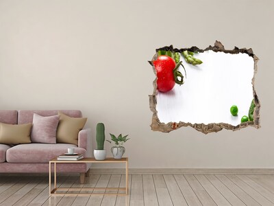 Sticker buco nel muro Verdure fresche in cucina
