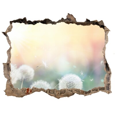 Adesivo buco nel muro Il mondo floreale dietro la buca