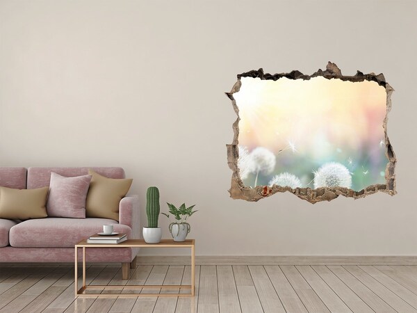 Adesivo buco nel muro Il mondo floreale dietro la buca