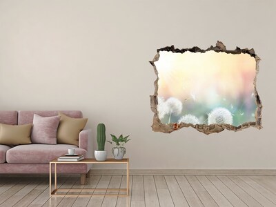 Adesivo buco nel muro Il mondo floreale dietro la buca