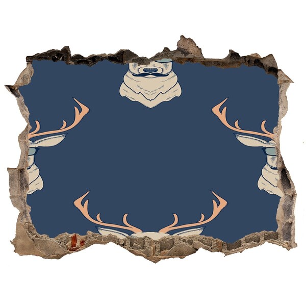 Sticker buco nel muro Cervo con gli occhiali da sole