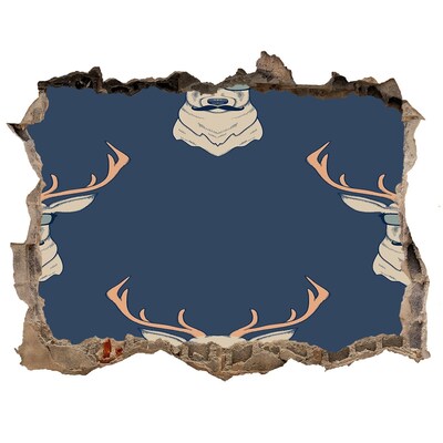 Sticker buco nel muro Cervo con gli occhiali da sole